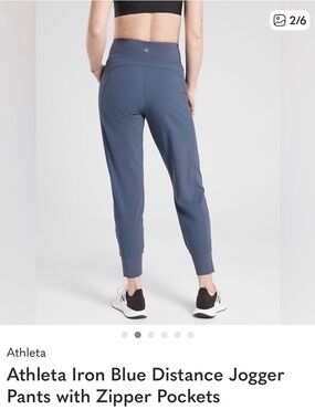Athleta Distance joggers iron blue gray pants size Small
